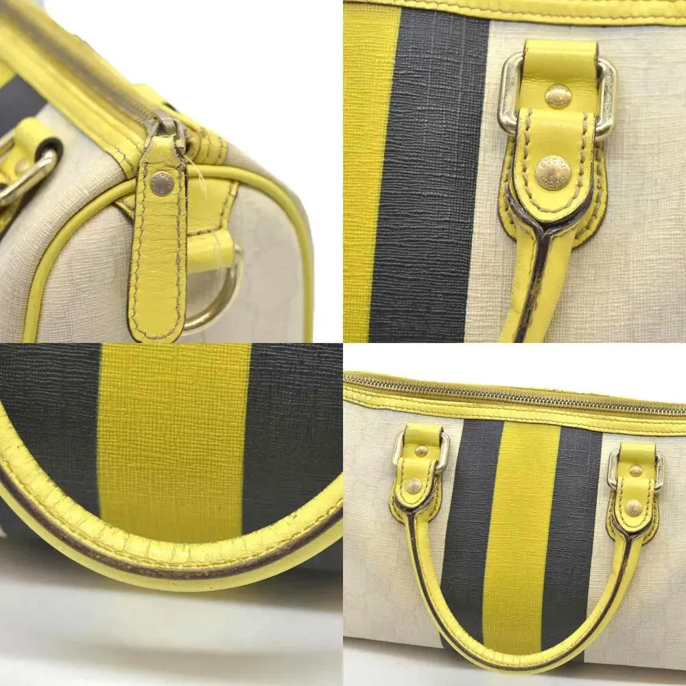 Gucci GG Plus Monogram Web Stripe Small Joy Boston Yellow - Picture 5 of 15